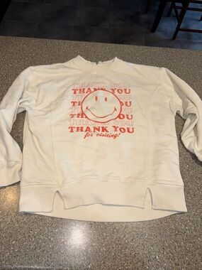 aerie oversized Cream Crewneck Pullover